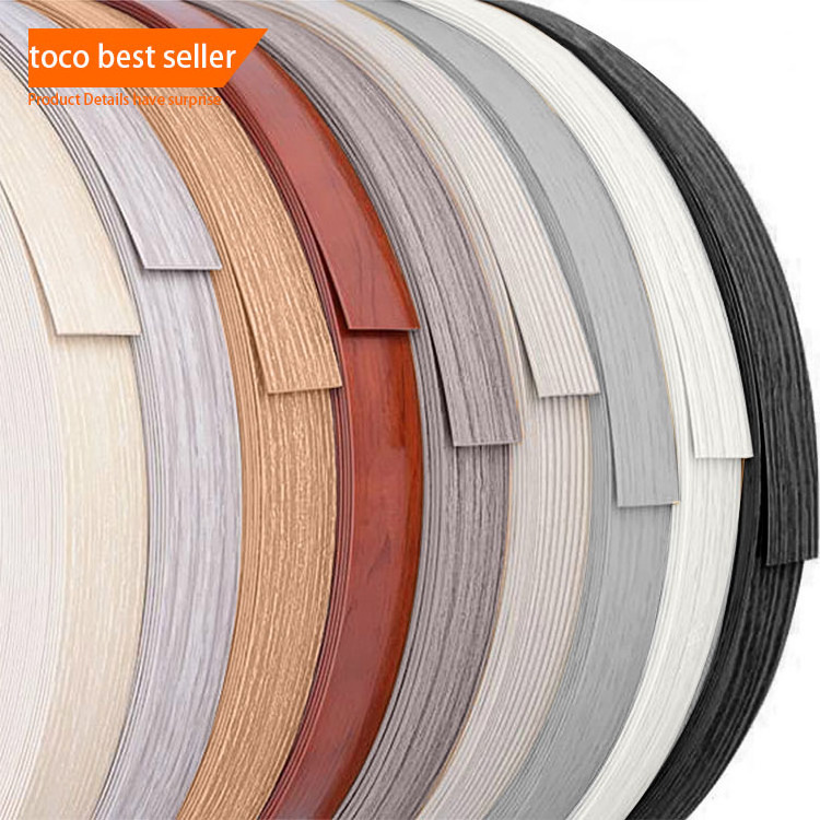 toco furniture accessories gold mdf board wood grain pvc laminated edge strips flexible metal strip metal furniture trim