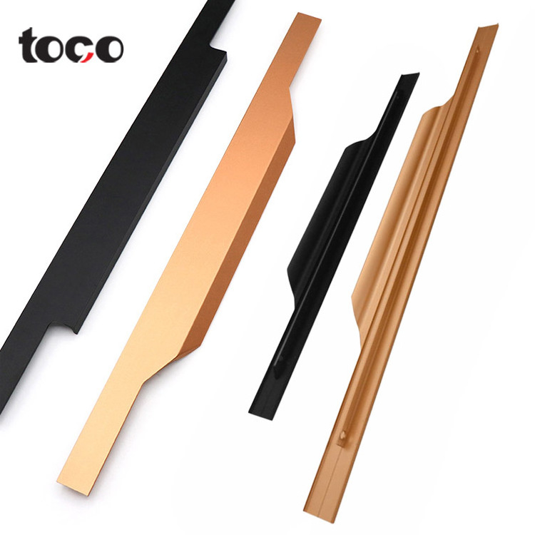 TOCO farmhouse cabinet pulls furniture handlebar tape t bar golden line cabinet handle for wood door