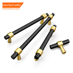 Toco Cabinet Wardrobe Door Long Solid Brass Handles Aluminium Black Modern Furniture Hardware Brush Nickle Cabinet Handle