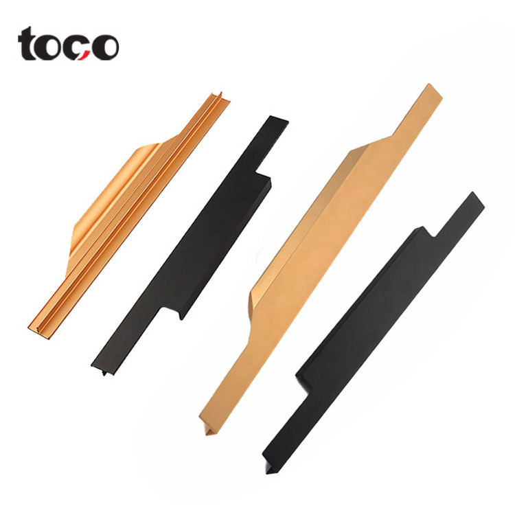 TOCO farmhouse cabinet pulls furniture handlebar tape t bar golden line cabinet handle for wood door