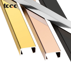 toco edge trim u shape furniture edge banding tape u shaped with Plastic Base u channel molding with base