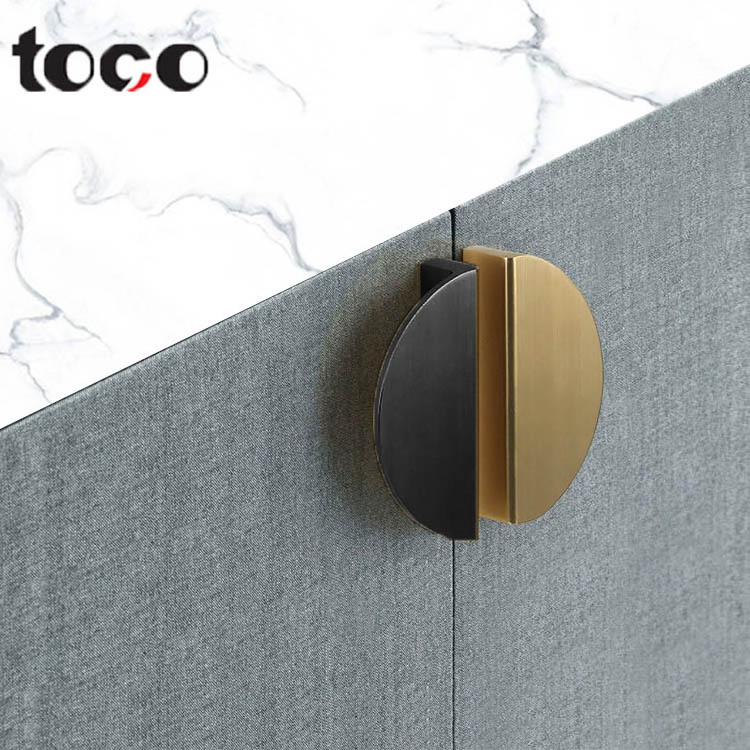 toco half moon round brass cabinet handles solid moon brass door pull out kitchen drawer handle