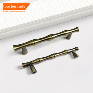 Toco zinc alloy hardware handle unique door knobs and handles premium kitchen cabinet long handle