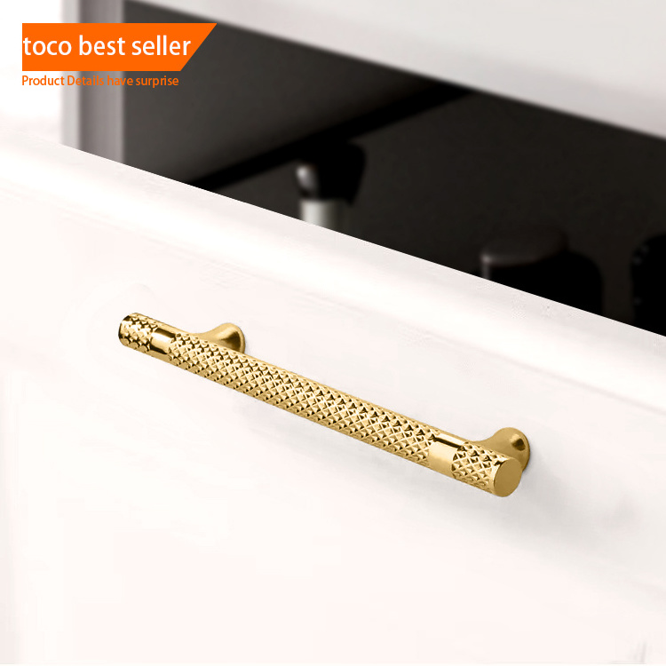 Toco Brushed Nickel Knurled Kitchen Wardrobe Kabinet Pull Hole Centre Furniture Hardware Solid Parts Metal Long Handles And Knob