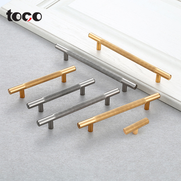 TOCO cabinet door pull edge handle invisible hidden long hardware handle stainless steel pull edge handle for cabinets