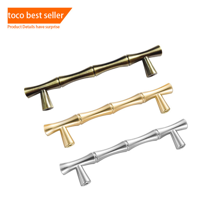 Toco zinc alloy hardware handle unique door knobs and handles premium kitchen cabinet long handle