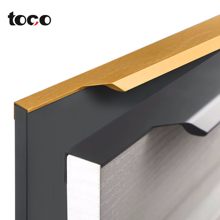 Toco Kitchen Drawer Wardrobe Door Pull Handle Cabinet Invisible Long Hardware Handle