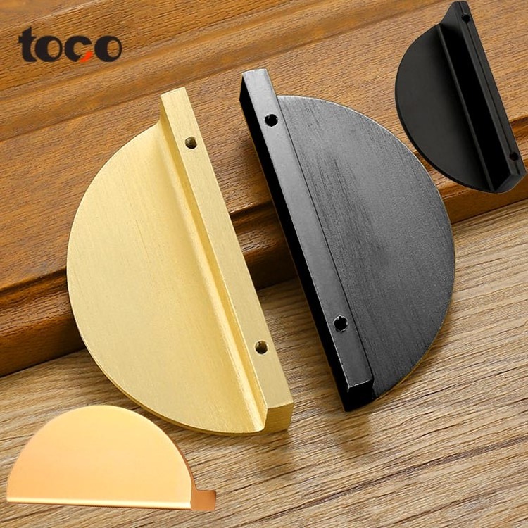 toco half moon round brass cabinet handles solid moon brass door pull out kitchen drawer handle