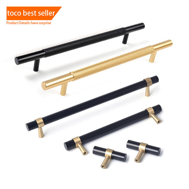 TOCO cabinet door pull edge handle invisible hidden long hardware handle stainless steel pull edge handle for cabinets