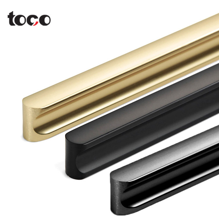 TOCO thomasville furniture small handles edge handle black accessory cabinet drawer pull handle brass knobs