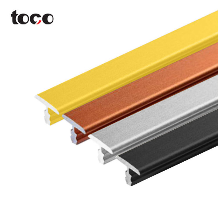 toco best quality t-molding for furniture T shaped stainless steel tile trim tile border brass inlay tile trim