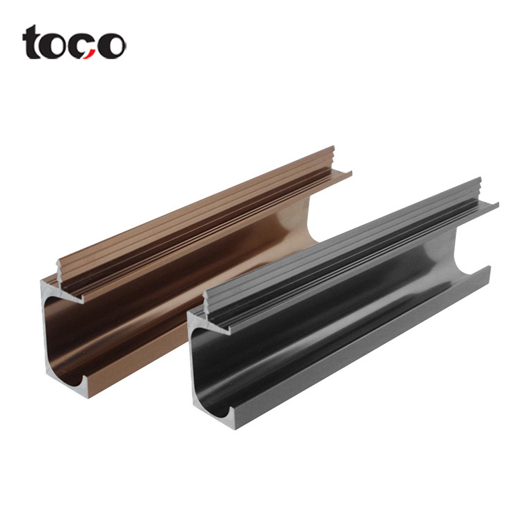 toco Handle Aluminum Edge Rose Gold Wardrobe Door Profile Window White G Push Pull Cabinet Knobs