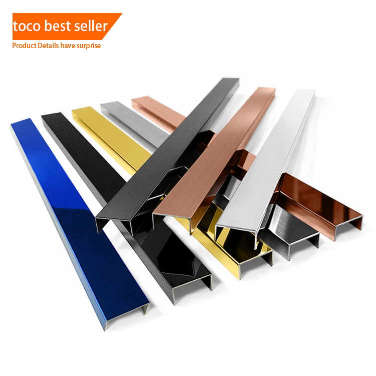 Toco Aluminum Laminate Floor Door Edging Reducer Trims Decorative Thresholds Aluminum Edge For Ceiling Dance Floor Tiles Trim