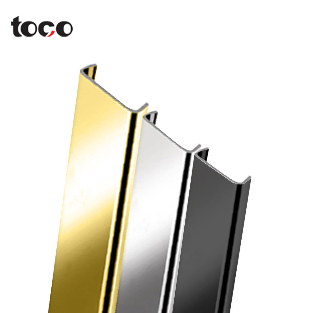 TOCO Shaped Flexible Profile Pvc Aluminum Furniture Shape Molding Edging U Edge Banding Trim Strip