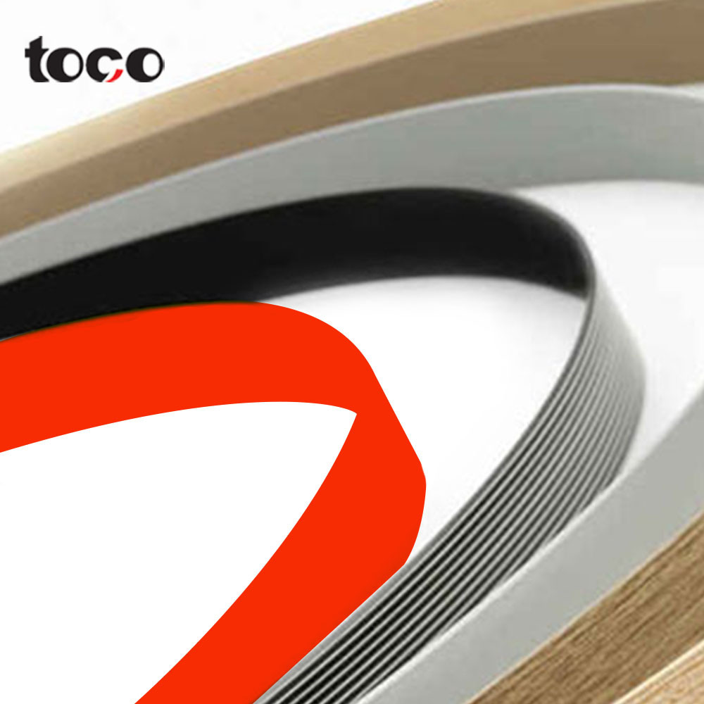 toco plastic kitchen cabinet Pvc Acrylic Edge Banding tape furniture abs edging tape for mdf metal edge banding