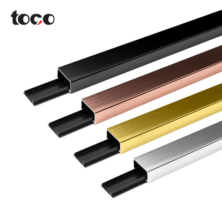 toco edge trim u shape furniture edge banding tape u shaped with Plastic Base u channel molding with base