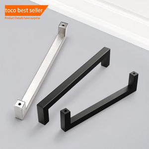 Toco special square drawer pulls aluminum recessed luxury handle golden dresser door knobs cupboard wardrobe modern