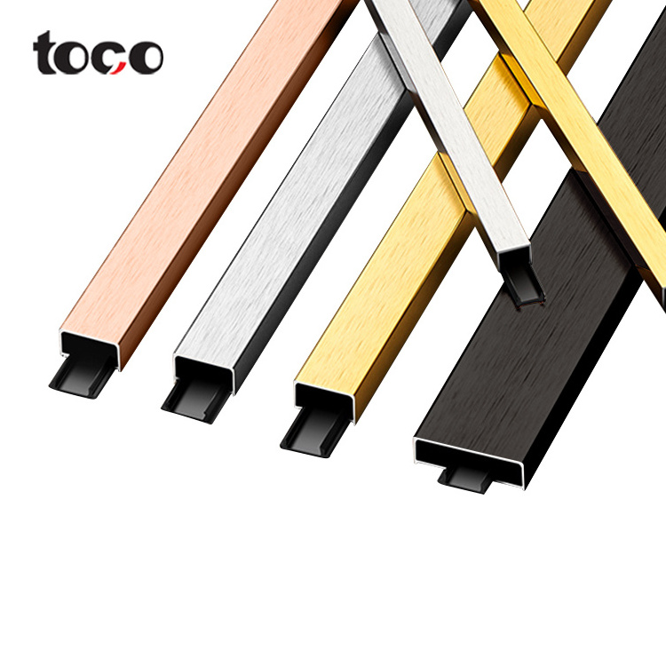 toco edge trim u shape furniture edge banding tape u shaped with Plastic Base u channel molding with base