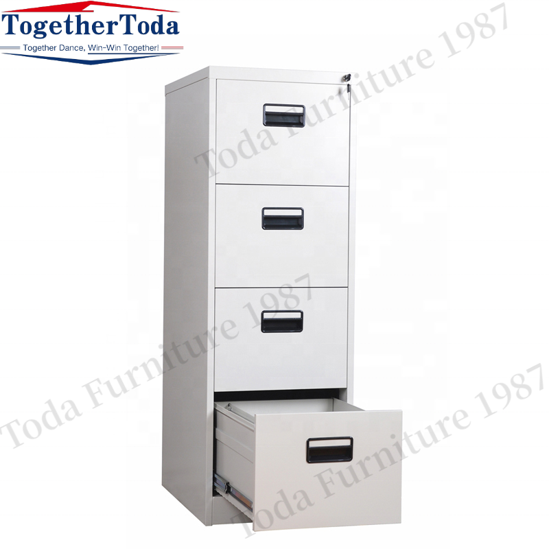 Steel file storage cabinet hot selling knock down metal durable filing cabinet with 4 drawers