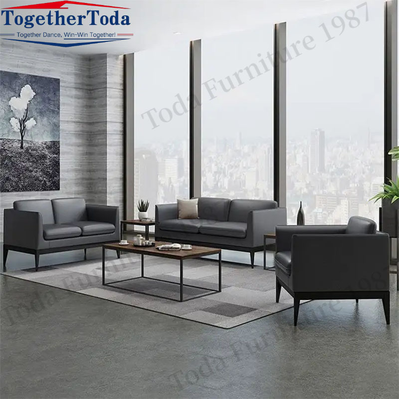 Customized Furniture Leather Sofa Seater Office Sofa Set Furniture Waiting Room Couch 1 2 3 Massage Modern Contemporary 5 Sets