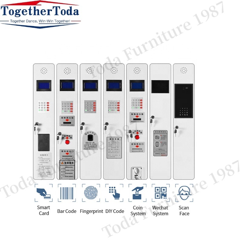 metal steel parcel locker lock 18 doors gym school smart electronic safe fingerprint lockers intelligent storage cabinet