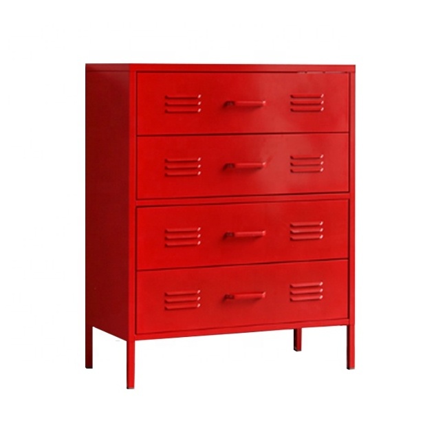 Steel Home Living Room Metal Furniture Cabinet 4 Drawers Storage Cabinet locker cupboard