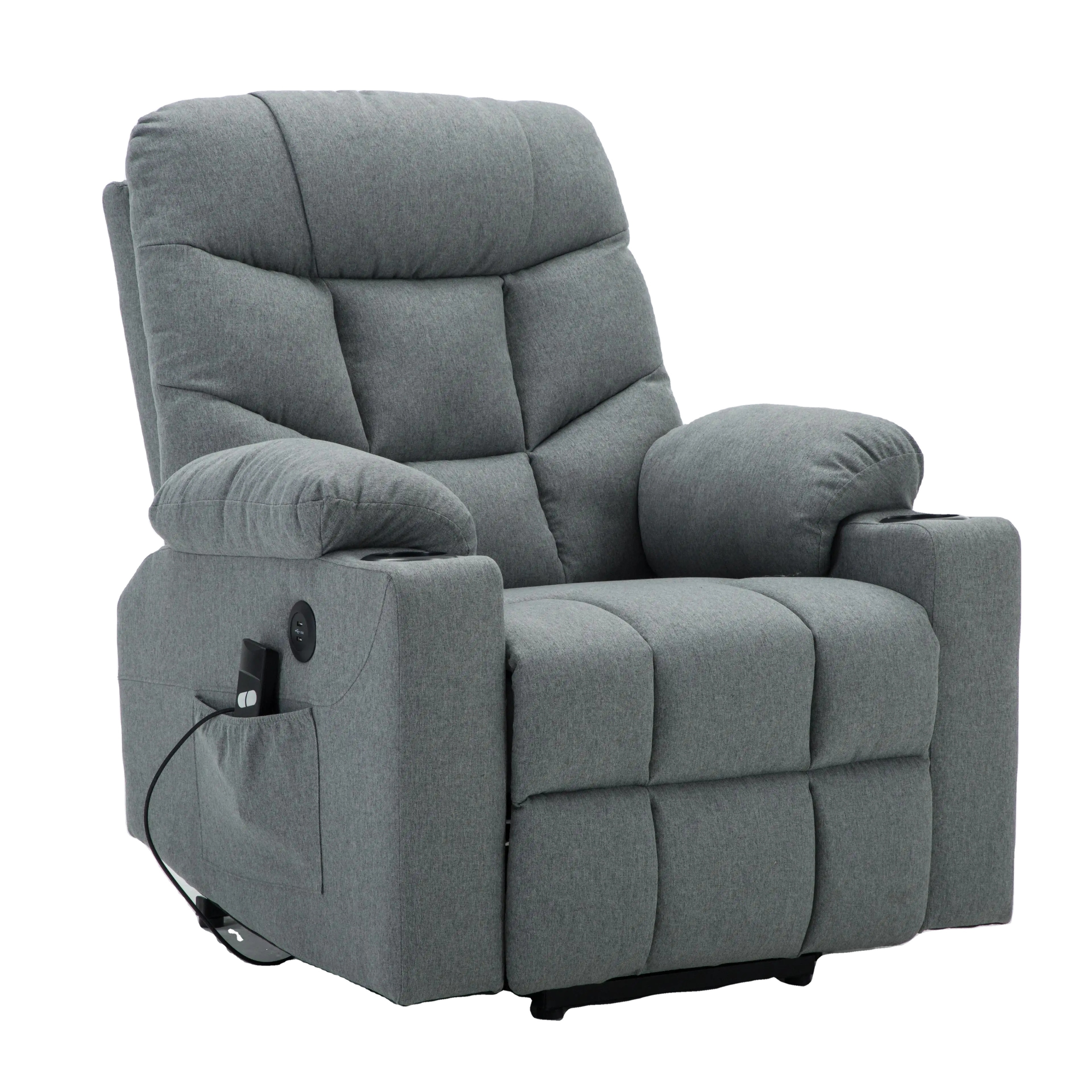 lazy sofa Suede Folding Recliner Indoor Adjustable Lazy Nap Sofa With Steel Tube Support