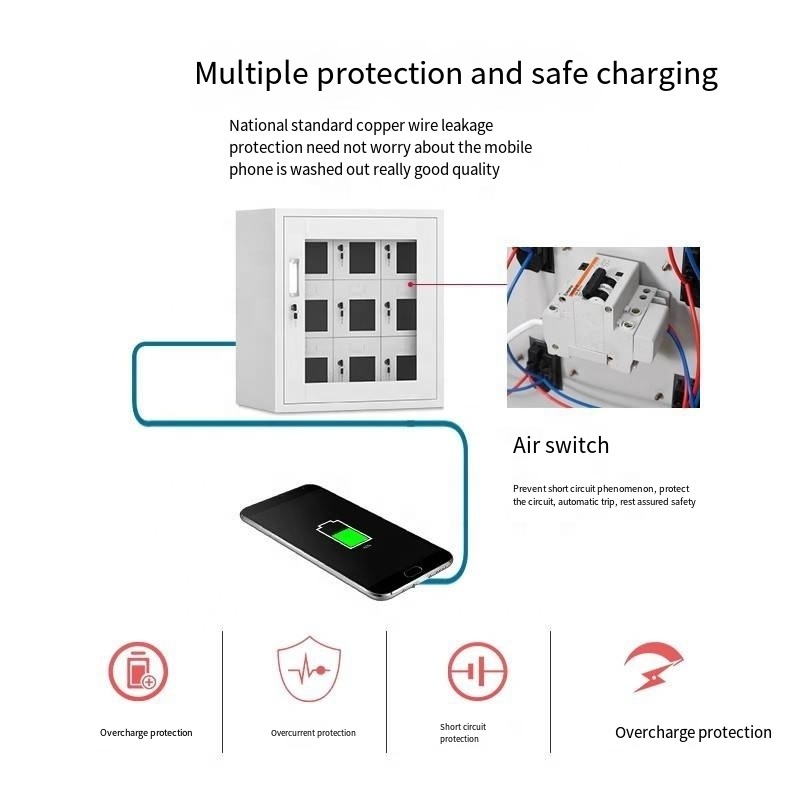 Customized door Electronic Smart Cold Roll Steel charging locker Steel Cabinet Phone Lockers