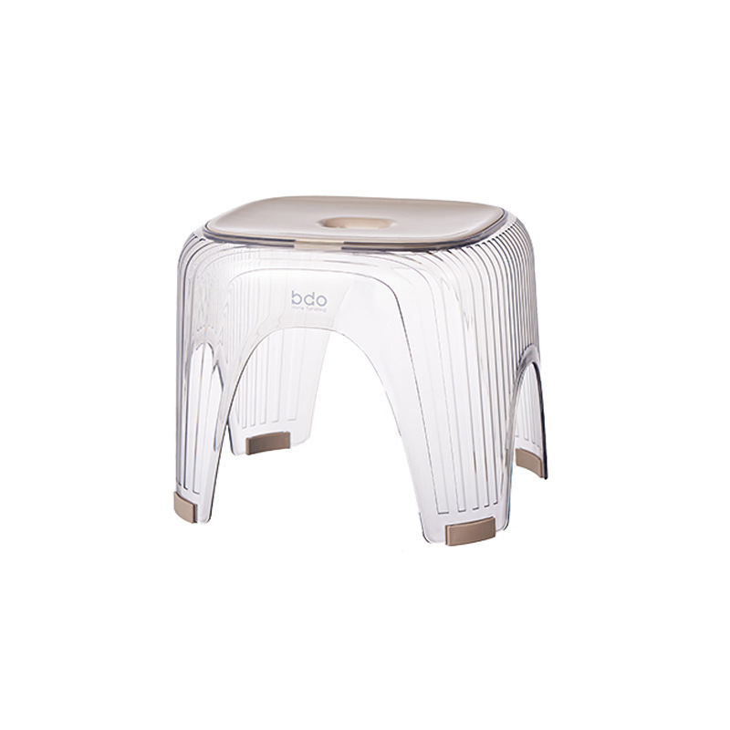 Transparent small stool for home simple living room foot stool changing shoe bench thickened acrylic plastic children's stool