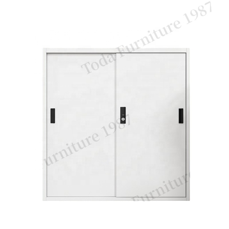 Sliding Door Office Metal Cabinet Short Steel Stationery Cupboards Small Office File Cabinet