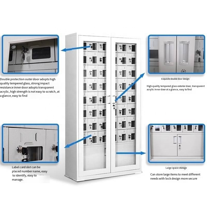 Customized door Electronic Smart Cold Roll Steel charging locker Steel Cabinet Phone Lockers