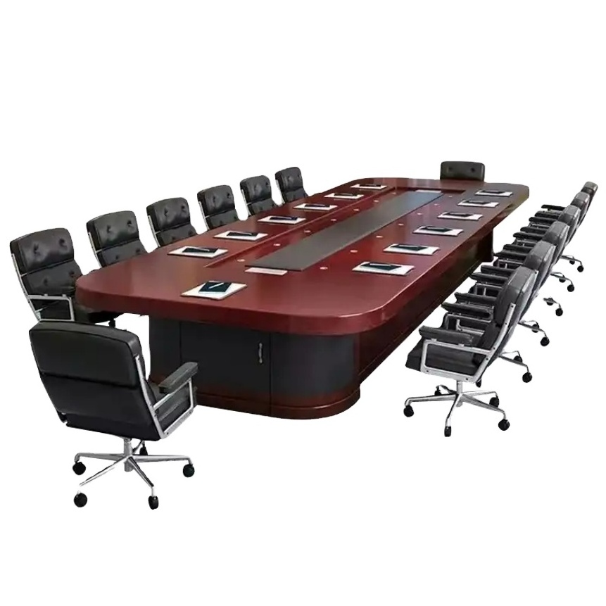 Customized melamine table top U round Shape Luxury conference Meeting Office  Room commercial Furniture conference table chairs