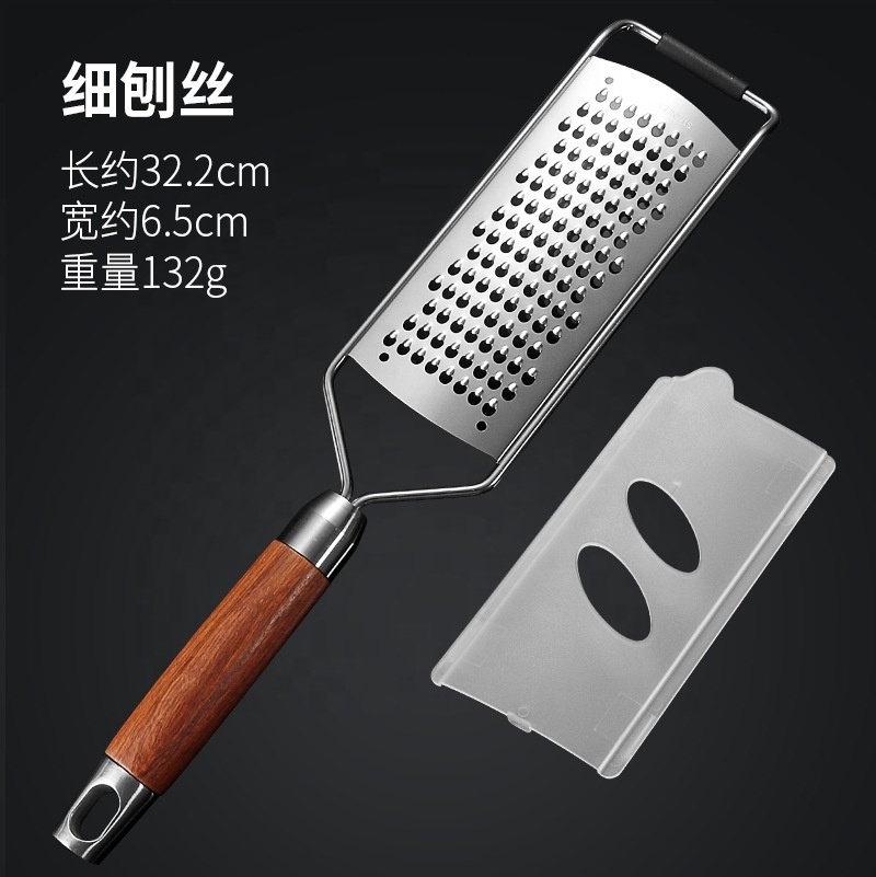 Kitchen Gadget 2024 Stainless Steel 304 Rosewood Handle Mandoline Slicer 4 Types Potato Chipper