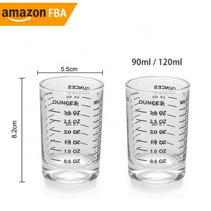 New Product Ideas 2024 Shot Glasses Measuring Cup Espresso Shot Glass Liquid Heavy Glass Wine Glass 90ml 120ml