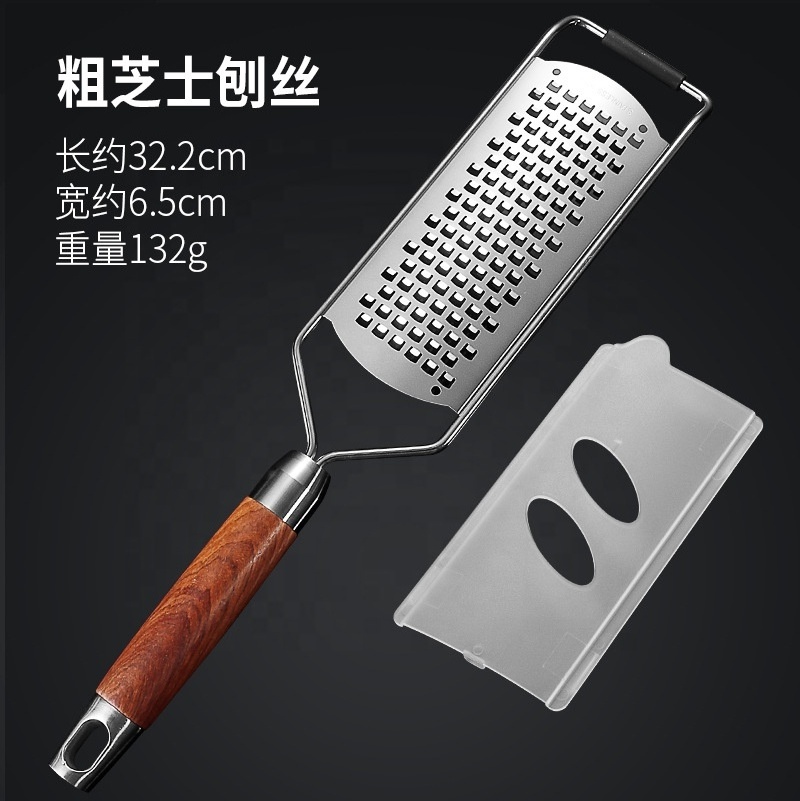 Kitchen Gadget 2024 Stainless Steel 304 Rosewood Handle Mandoline Slicer 4 Types Potato Chipper