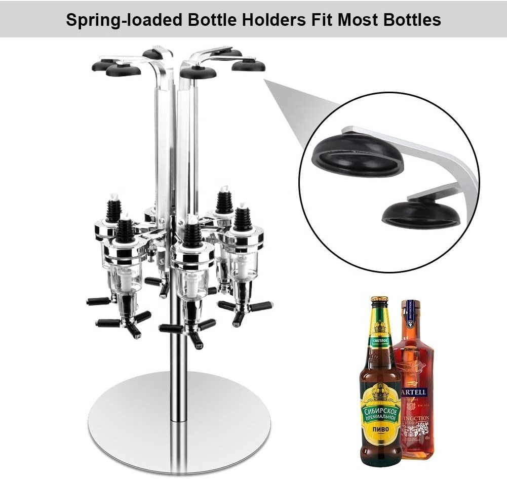 4 bottles Liquor Dispenser 6 bottles Bar Butler Wall Mounted Liquor Bottle Holder Beer Cocktail Soda Shot Dispenser Wine Holder