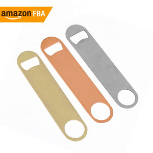 2024 New Products Popular Hand Grip Custom Logo Stainless Steel Blank Bar Blade Speed Opener Metal Flat Beer Bottle Opener