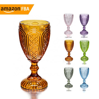 Wholesale Water Wine Cups Colored Glassware Goblets Amber Vintage 2024 Wedding Champagne CLASSIC Crystal Glasses