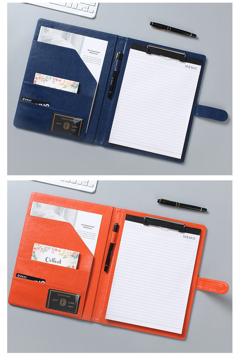 PU Leather Storage Clipboard with Cover for Legal Pad Holder Letter Size A4 Writing Pad for School Business Office Conference