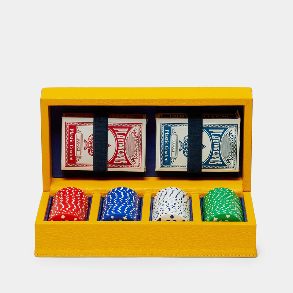 Leather Mini Poker Set Chip box