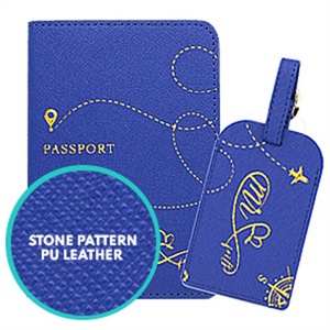 Honeymoon Mr and Mrs Passport Holder and Luggage Tag Set