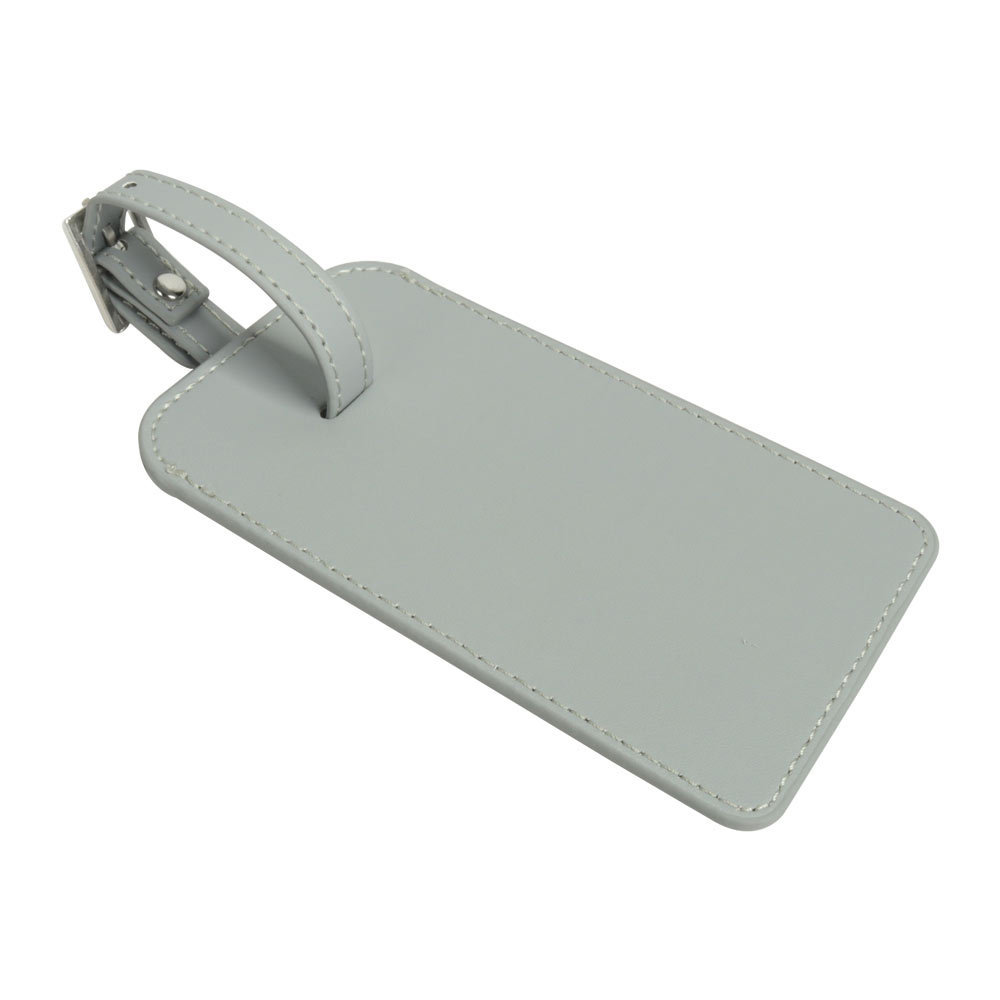 Fast shipping stock promotion pu leather luggage tag