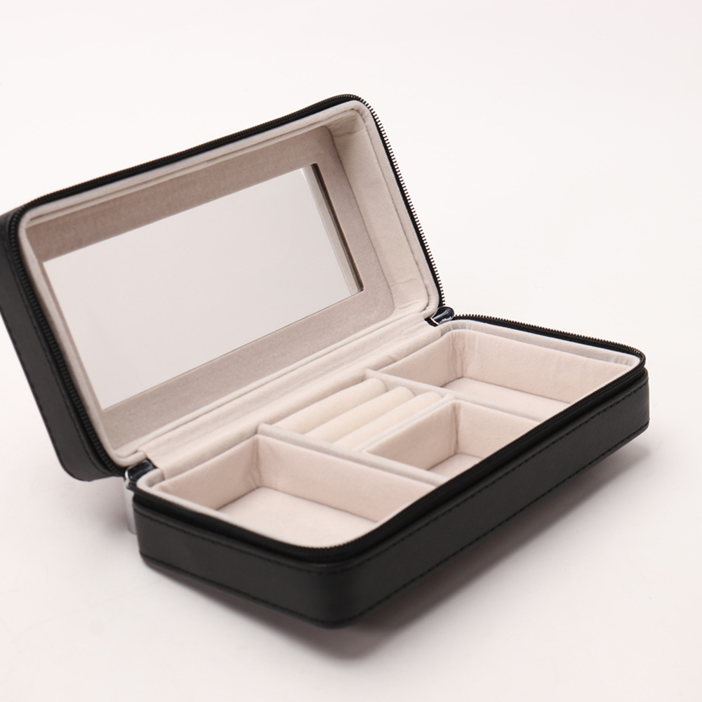 Customize Leatherette Jewelry Box Pearl Pendant Storage Ring Earring Case Bracelet Organizer for Home &Business Show