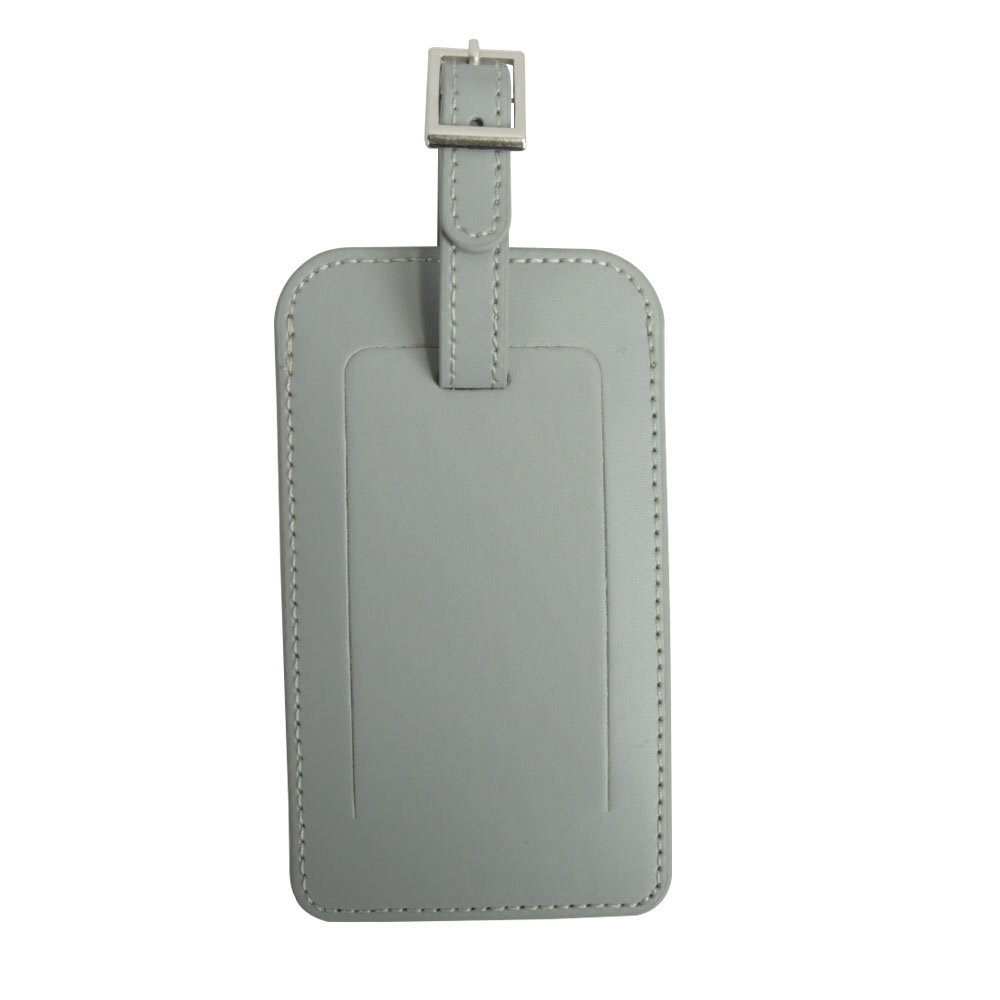 Fast shipping stock promotion pu leather luggage tag