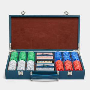 Leather Box Poker Set 500 Chips