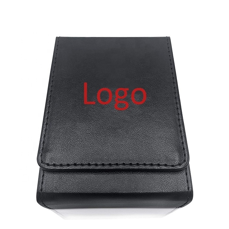 Single Deck Leather Playing Cards Case Fits Poker and Bridge Size Cards