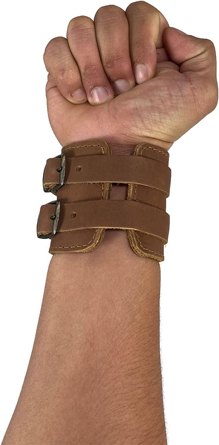 Stylish Wrist Wallet Cuff Handmade Leather Crafts from Full Grain Leather Wristband with Secret Pouch