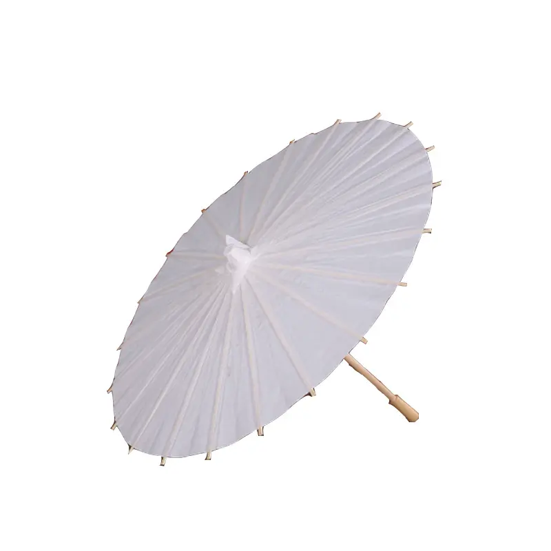 Wedding chinese japanese bamboo parasol sun hand traditional craft pure handicraft white oil paper umbrella