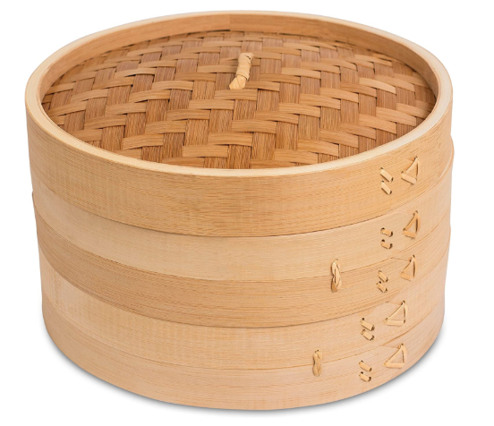 Factory Price Wholesale 10 Inch Mini Bamboo Steamer Rack Basket Set Food Dumpling Steamer Favors