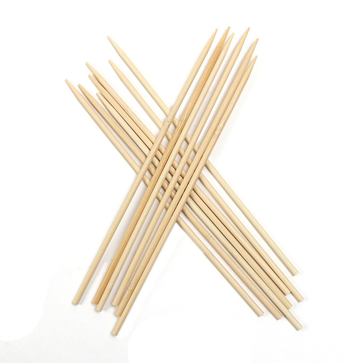 Disposable Bamboo Wooden Kebab Skewers Bamboo Sticks for BBQ Use Customized logo